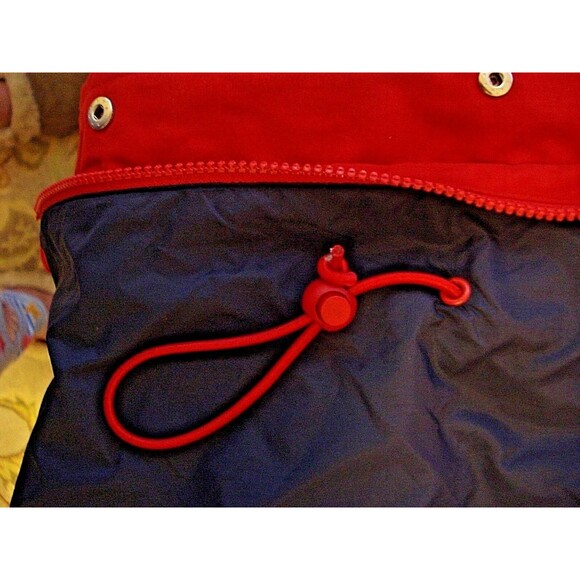 Lauren by Ralph Lauren Sailing Jacket Red Mesh Lined Hoodie Coat Womens Size M - Picture 9 of 10